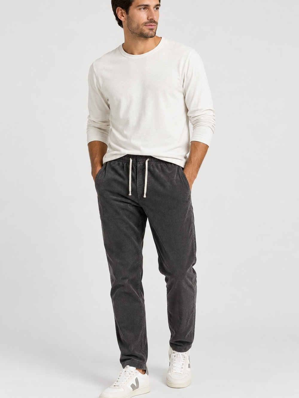 Vuori Optimist Corduroy Pants Men’s Medium Charcoal Gray Drawstring V440